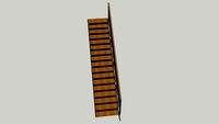 Escalier droit rampe a droite
