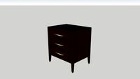 French Contemporary Closed Nightstand 26W x 20D x 28H