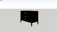 French Contemporary Closed Nightstand 32W x 20D x 28H