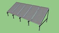 Campo Solare Termico con supporto inclinato - Solar thermal field with inclined support