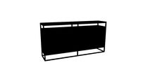 Tuareg Black] High Dresser 4 doors, 1 Open Rack (TB731052)