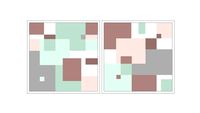 Dupla de Quadros - Marcela Bishop - Concreta Purple Blue 1 e 2