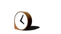 Cork corner stabilises minimal clock by Ilias Ernst