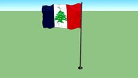 Lebanese French flag