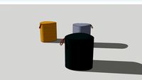 Seating elements - Pully pouf, foot stool, furniture, upholstery