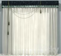Pelmet with tassels and tulle