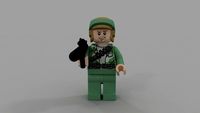 Endor Rebel Trooper with Gun 3D Model