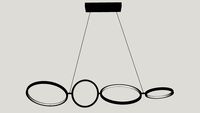 Lampa wisząca Trio RONDO LED Czarny mat 37W