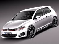 Volkswagen Golf VII GTI 2014 3D Model