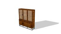 Vitrinekast Ravello 3drs metaal