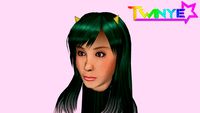 Cabelo Tifa cor verde