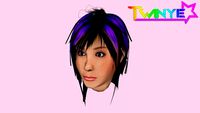 Emo hair girl Purple mesh