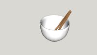 Ceramic pot with wood spoon