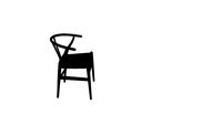 rieten stoel Wegner (Oak with Fabric)