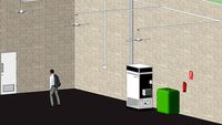 Instalación generador de aire caliente con rejillas de impulsión MET MANN