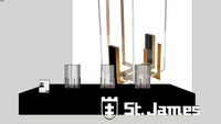 Vaso Quadrado Float - Código: 3650 / Arthur Guimarães para Saint James