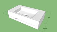 Custom-Made Vesta 96 Wall Mount Washbasin