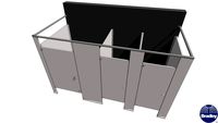 ADA Stainless Steel Toilet Partitions 2-Stalls