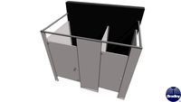 ADA Stainless Steel Partition 1-Stall