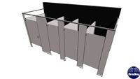 ADA Stainless Steel Partition 3-Stalls