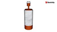 Abajur Mimo Bianco-Cobre by Square Móveis