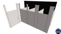 ADA Alcove Ambulatory Stainless Steel Partitions