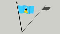 Flag of Saint Lucia - Drapeau de Sainte-Lucie
