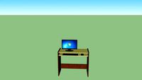 escritorio simple con pc