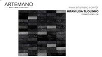 Hitam 23x7.5cm tijolinho lisa Premium www.artemano.com.br
