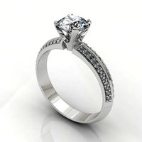 3DM Crown Diamond Ring 3D Model