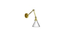 Schoolhouse Princeton Long Arm with Glass Slim Cone Clear