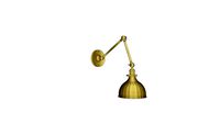 Schoolhouse Princeton Long Arm with Natural Brass Bell Shade
