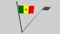 Flag of Senegal - Drapeau Sénégal - màndargale bataaxal ak ab raaya Mungakko