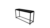 Console Table - Polished Steel and Glass