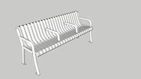 Streetside 6' Contour Bench with Divided Seating