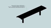FBF-53 Streetsites 6ft Backless Steel Bench (In-ground Mount)