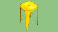 Tabouret de bar JIM jaune, Maisons du monde. Réf: 146324 Prix: 69,99