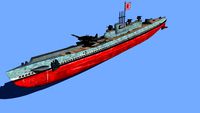 I-400 submarine (low poly)
