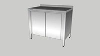 MESA MURAL DE ACERO INOX CON PUERTAS EDENOX MMP-106