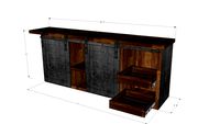 credenza barn door hardware