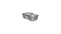 96029 McAllister(R) Under-Mount, Large/Small Kitchen Sink, 31-1/2 inch x 20-1/2 inch/17-3/4 inch x 9 inch