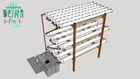 Bancada Horizontal de Tubos PVC - 3 Níveis