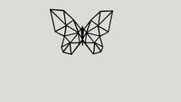 Geometryczny motyl dekor obraz metalowy Butterfly Geometric Steel