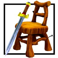 Chair and Sword 3D Model