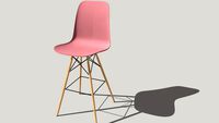 Scandinavian pink snack stool - MOZAIK MINI design stool