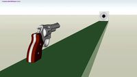 Shooting range with revolver