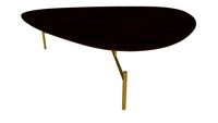Finsbury High Coffee Table in Walnut and Brass by Modloft