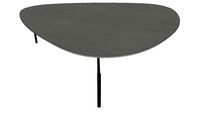 Finsbury High Coffee Table in Acier and Black Chrome by Modloft