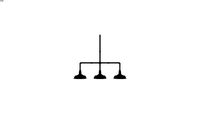 MANCHESTER - Suspension 3 lampes en métal noir L.104cm