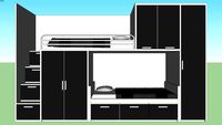 bunk bed wardrobe stair